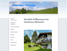 Tablet Screenshot of gaestehaus-michaela.de